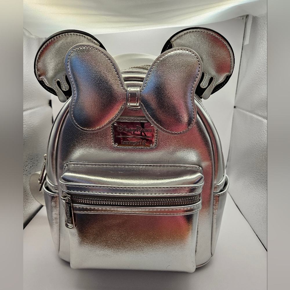 Minnie Mouse Disney 100th Anniversary Loungefly Mini Backpack with Drip Applique